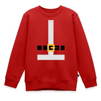 Costume Père Noël - Sweat Premium enfant bio - rouge - Devant - AI Model Kid Female (0cm)