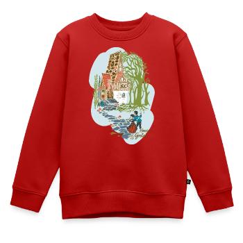 Hänsel und Gretel vor Hexenhaus - Kinder Premium Organic Sweatshirt - Rot - Vorne - AI Model Kid Female (0cm)