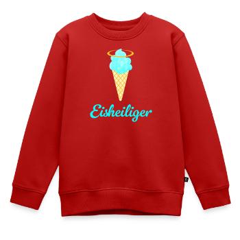 Fan d’été de glace glace Glace Halo - Sweat Premium enfant bio - rouge - Devant - AI Model Kid Female (0cm)