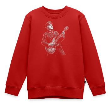 Millard Fillmore Gitarre - Kinder Premium Organic Sweatshirt - Rot - Vorne - AI Model Kid Female (0cm)