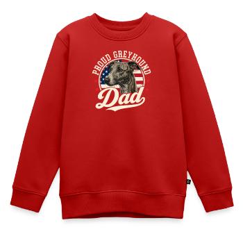 Stolzer Windhund-Vater, Rettungswindhund-Besitzer - Kinder Premium Organic Sweatshirt - Rot - Vorne - AI Model Kid Female (0cm)