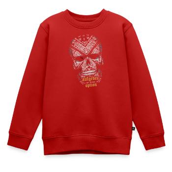 Ornament-Totenkopf: Keine Option - Kinder Premium Organic Sweatshirt - Rot - Vorne - AI Model Kid Female (0cm)