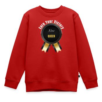 Verdiene deinen Sieg – Champion-Auszeichnung | Motivation Ba - Kinder Premium Organic Sweatshirt - Rot - Vorne - AI Model Kid Female (0cm)