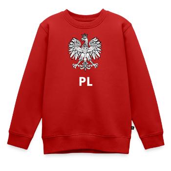 T-Shirt des Adlers des Polnischen PL Patriotisches Symbol - Kinder Premium Organic Sweatshirt - Rot - Vorne - AI Model Kid Female (0cm)