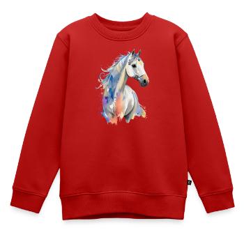 Arabe - Sweat Premium enfant bio - rouge - Devant - AI Model Kid Female (0cm)