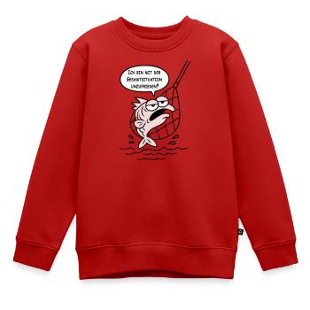 Mit der Gesamtsituation unzufrieden! WUNSCHFARBEN! - Kinder Premium Organic Sweatshirt - Rot - Vorne - AI Model Kid Female (0cm)