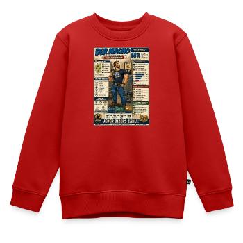 Der Macho – jeder Bizeps zählt - Kinder Premium Organic Sweatshirt - Rot - Vorne - AI Model Kid Female (0cm)