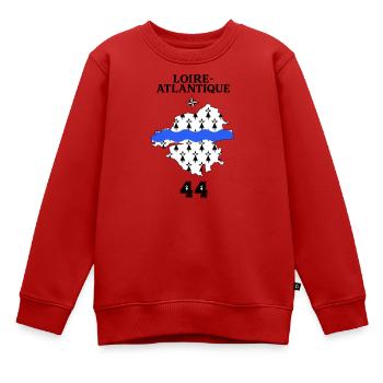 Loire Atlantique 44 - Sweat Premium enfant bio - rouge - Devant - AI Model Kid Female (0cm)