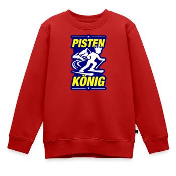 Pistes de ski de König - Sweat Premium enfant bio - rouge - Devant - AI Model Kid Female (0cm)