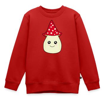 Kawaii Pilz Kawaii Chibi Kawaii Manga - Kinder Premium Organic Sweatshirt - Rot - Vorne - AI Model Kid Female (0cm)