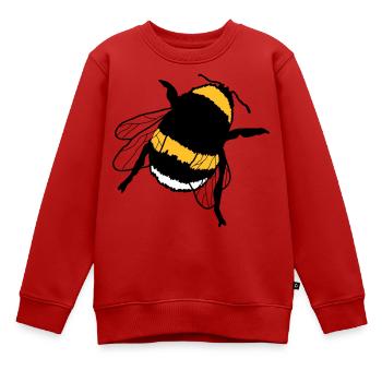 bourdon - Sweat Premium enfant bio - rouge - Devant - AI Model Kid Female (0cm)