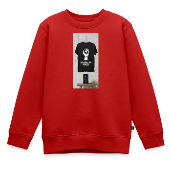 Nationalität Mensch  - Kinder Premium Organic Sweatshirt - Rot - Vorne - AI Model Kid Female (0cm)
