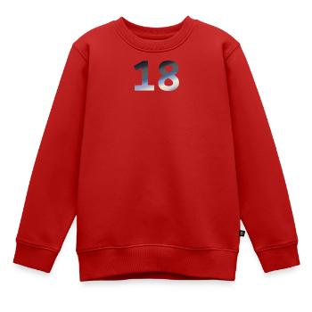 geburtstagsfeier, 18 farbverlauf tagesanbruch - Kinder Premium Organic Sweatshirt - Rot - Vorne - AI Model Kid Female (0cm)