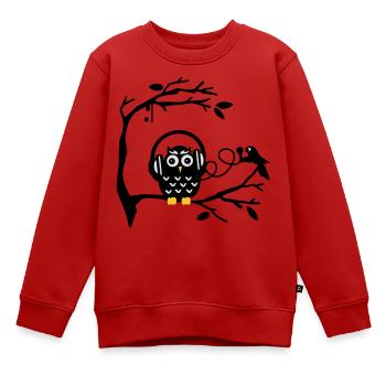 musikgenuss - Kinder Premium Organic Sweatshirt - Rot - Vorne - AI Model Kid Female (0cm)