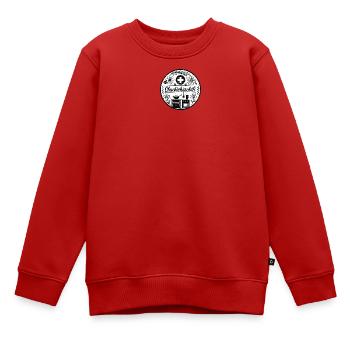 Chuchichäschtli - terme culte suisse - Sweat Premium enfant bio - rouge - Devant - AI Model Kid Female (0cm)