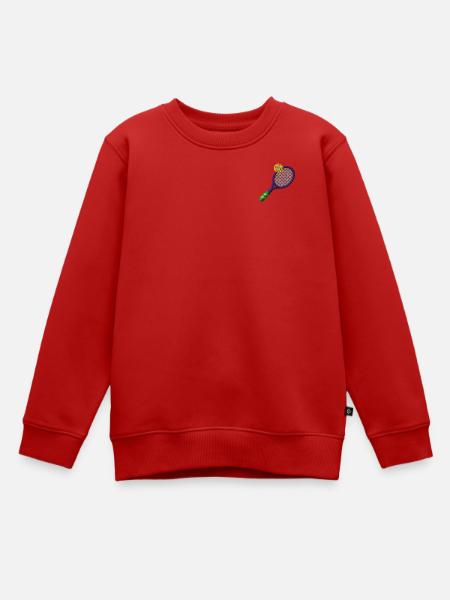 Raquette - Sweat Premium enfant bio - rouge