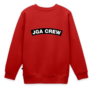 JGA Crew Element Top (JGA MC-Rocker-Kutten-Design) - Kinder Premium Organic Sweatshirt - Rot - Hinten - AI Model Kid Female (0cm)