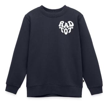 Rad Tot – Retro Heart (Custom Color) - Kinder Premium Organic Sweatshirt - Navy - Vorne - AI Model Kid Female (0cm)