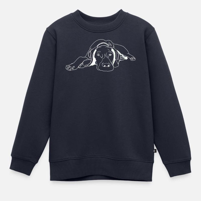 Pointer Deutsch Kurzhaar - Kinder Premium Organic Sweatshirt - Navy