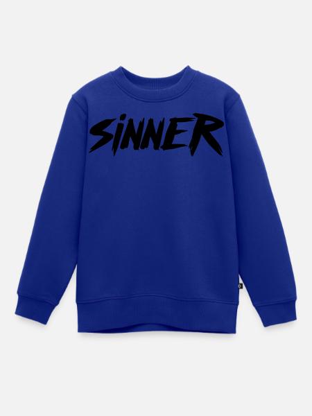 Sinner Grafik - Kinder Premium Organic Sweatshirt - Royalblau