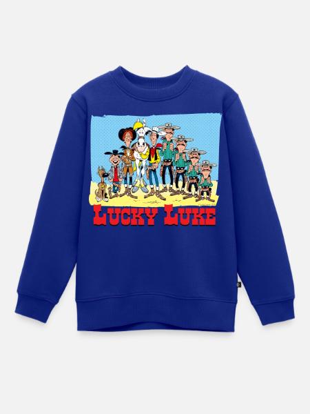 Lucky Luke Charaktere - Kinder Premium Organic Sweatshirt - Royalblau