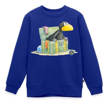 Der kleine Rabe Socke Schatzkiste - Kinder Premium Organic Sweatshirt - Royalblau - Vorne - AI Model Kid Female (0cm)