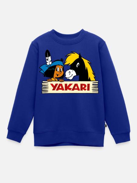 Yakari mit Kleiner Donner - Kinder Premium Organic Sweatshirt - Royalblau