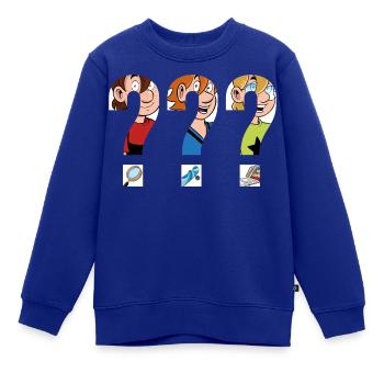 Die Drei ??? Kids Silhouetten - Kinder Premium Organic Sweatshirt - Royalblau - Vorne - AI Model Kid Female (0cm)