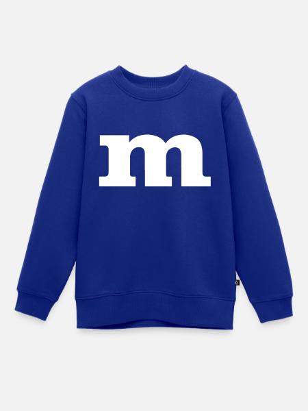 m - Kinder Premium Organic Sweatshirt - Royalblau