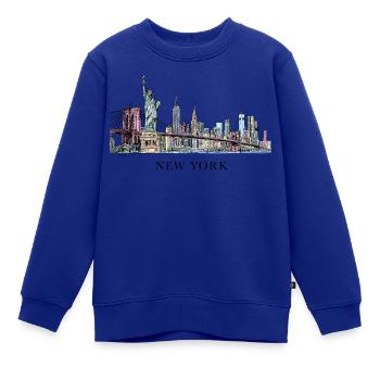 P.D. Moreno Brooklyn Bridge NYC - Kinder Premium Organic Sweatshirt - Royalblau - Vorne - AI Model Kid Female (0cm)