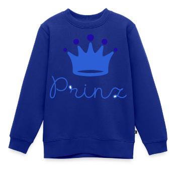 prinz ,baby, kleiner prinz, junge, schreibschrift - Kinder Premium Organic Sweatshirt - Royalblau - Vorne - AI Model Kid Female (0cm)