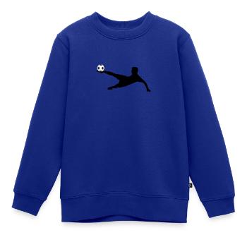 Fußballspieler - Kinder Premium Organic Sweatshirt - Royalblau - Vorne - AI Model Kid Female (0cm)