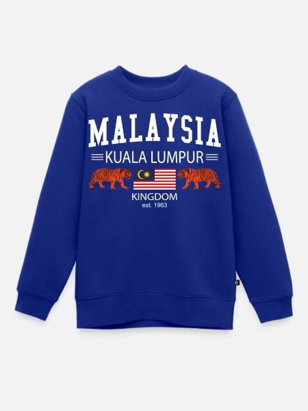 Malaysia - Kinder Premium Organic Sweatshirt - Royalblau