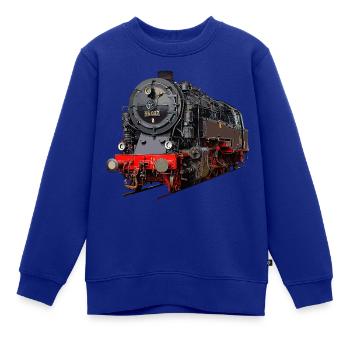 Dampflok 95 027 - Kinder Premium Organic Sweatshirt - Royalblau - Vorne - AI Model Kid Female (0cm)