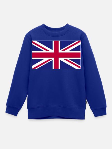 UK Flagge - Kinder Premium Organic Sweatshirt - Royalblau