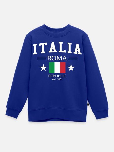 Italia - Kinder Premium Organic Sweatshirt - Royalblau