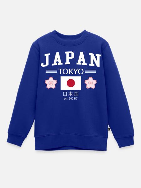 Japan - Kinder Premium Organic Sweatshirt - Royalblau