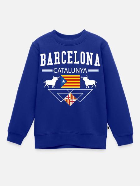 Barcelona - Kinder Premium Organic Sweatshirt - Royalblau