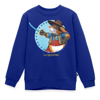 Leo Lausemaus Kostüm Fasching - Kinder Premium Organic Sweatshirt - Royalblau - Vorne - AI Model Kid Female (0cm)