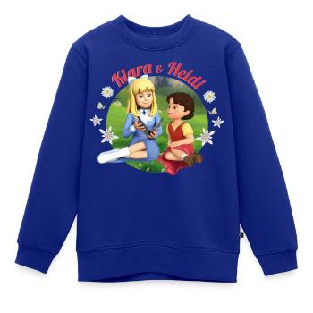 Heidi Klara & Heidi Freundschaft - Kinder Premium Organic Sweatshirt - Royalblau - Vorne - AI Model Kid Female (0cm)