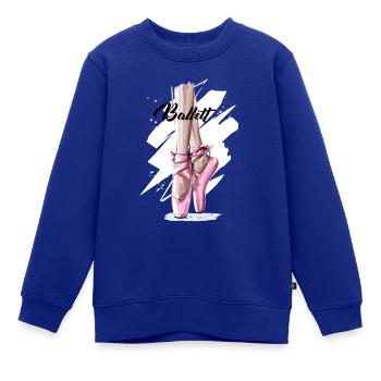 Ballett Frauen Ballerina Mädchen - Kinder Premium Organic Sweatshirt - Royalblau - Vorne - AI Model Kid Female (0cm)