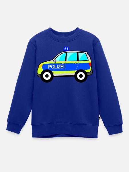 Polizeiauto, Polizei, deutsche Polizei, Blaulicht - Kinder Premium Organic Sweatshirt - Royalblau