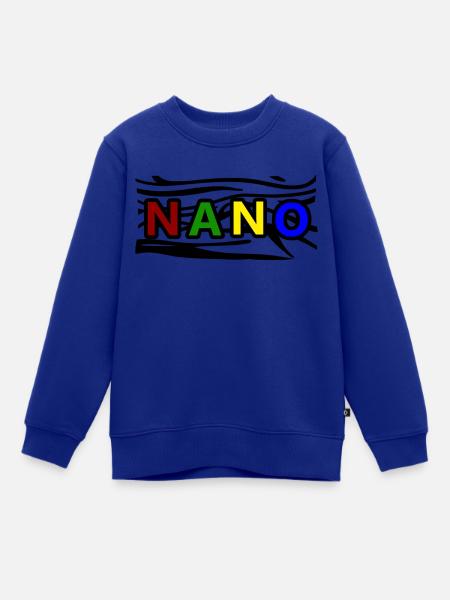 NANO Logo Zebra style farbig - Kinder Premium Organic Sweatshirt - Royalblau