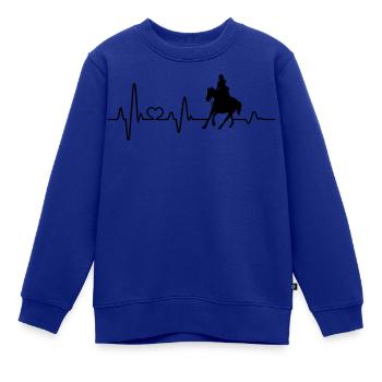 Pferd Reiterin Reiten Mädchen Herzschlag Reiter - Kinder Premium Organic Sweatshirt - Royalblau - Vorne - AI Model Kid Female (0cm)