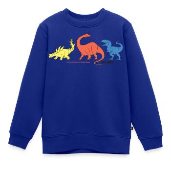 T-Rex World Dinosaurier Giganten Der Urzeit - Kinder Premium Organic Sweatshirt - Royalblau - Vorne - AI Model Kid Female (0cm)