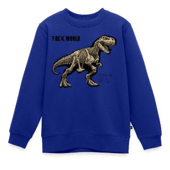 T-Rex World Dinosaurier Tyrannosaurus Skelett - Kinder Premium Organic Sweatshirt - Royalblau - Vorne - AI Model Kid Female (0cm)