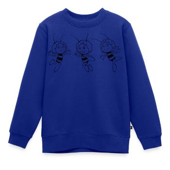 Biene Maja Freudig Line Art - Kinder Premium Organic Sweatshirt - Royalblau - Vorne - AI Model Kid Female (0cm)