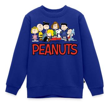 Peanuts Snoopy Und Seine Freunde Logo - Kinder Premium Organic Sweatshirt - Royalblau - Vorne - AI Model Kid Female (0cm)