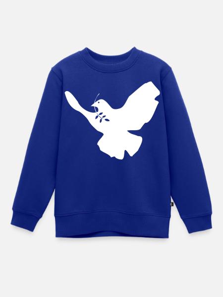 Friedenstaube - Kinder Premium Organic Sweatshirt - Royalblau