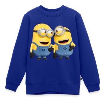 Minions Phil Und Stuart Lustig - Kinder Premium Organic Sweatshirt - Royalblau - Vorne - AI Model Kid Female (0cm)